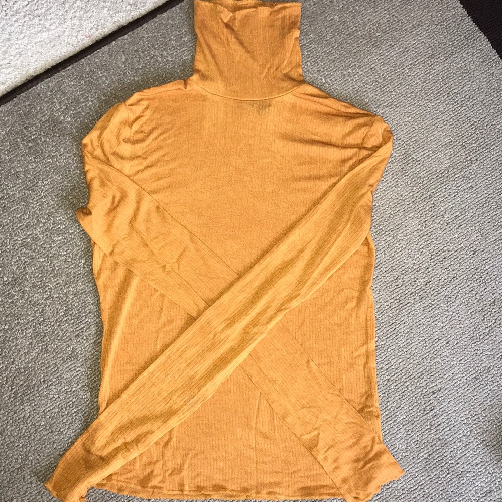 Mustard Yellow Turtleneck - URBAN OUTFITTERS